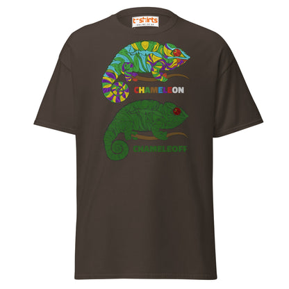 Chameleon On Off T-Shirt – Funny Color Change Tee - Dark Chocolate - T-Shirts Online