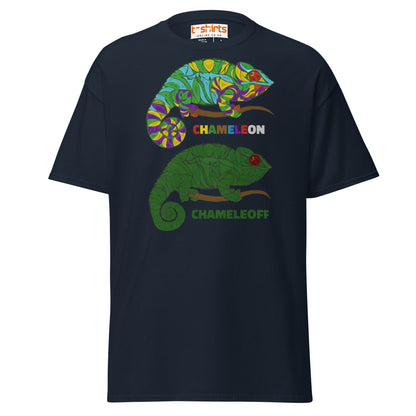 Chameleon On Off T-Shirt – Funny Color Change Tee - Navy - T-Shirts Online