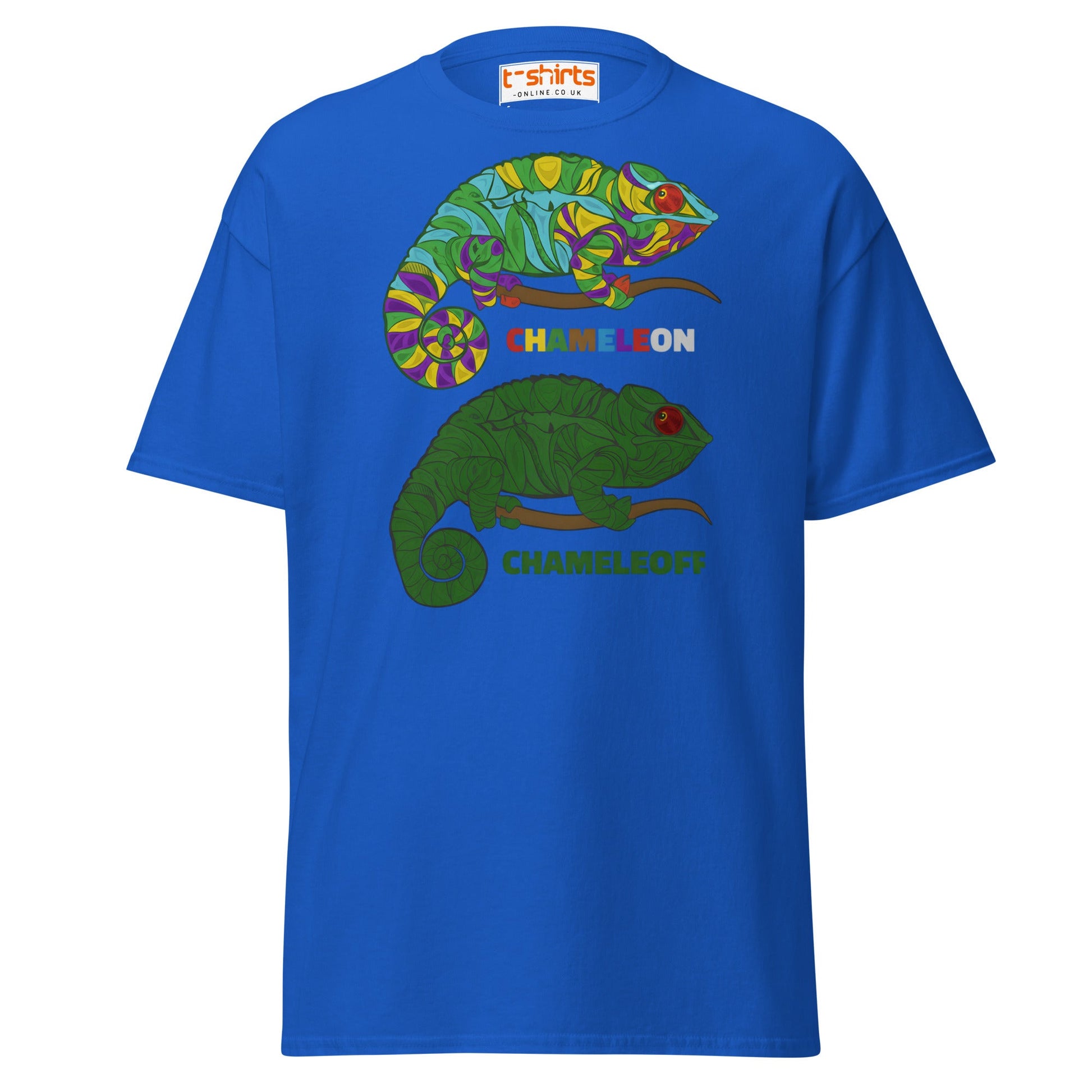 Chameleon On Off T-Shirt – Funny Color Change Tee - Royal - T-Shirts Online