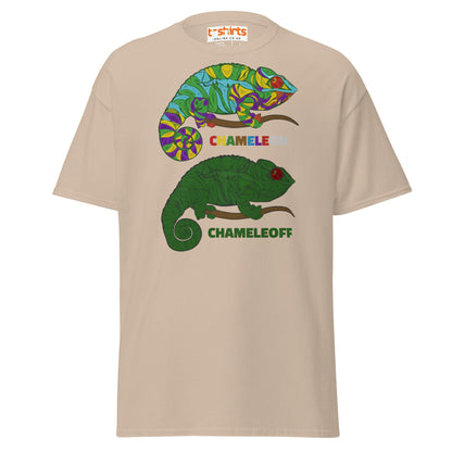 Chameleon On Off T-Shirt – Funny Color Change Tee - Sand - T-Shirts Online