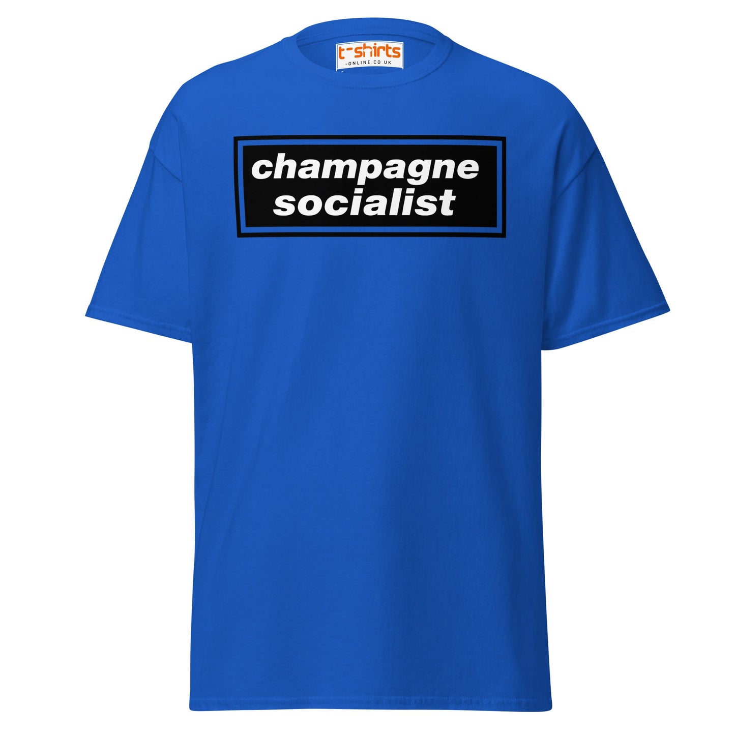 Champagne Socialist T-Shirt | Bold Statement Graphic Tee - Royal - T-Shirts Online