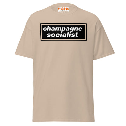 Champagne Socialist T-Shirt | Bold Statement Graphic Tee - Sand - T-Shirts Online