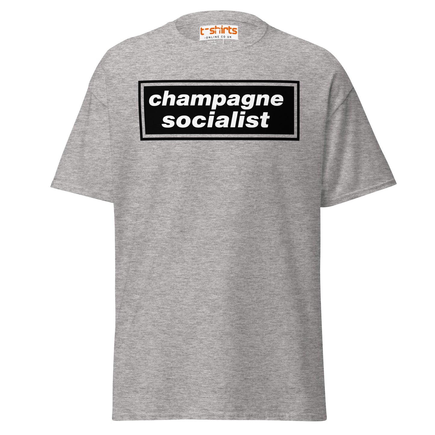 Champagne Socialist T-Shirt | Bold Statement Graphic Tee - Sport Grey - T-Shirts Online