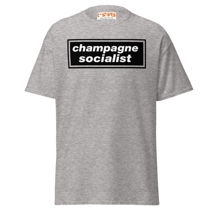 Champagne Socialist T-Shirt | Bold Statement Graphic Tee - Sport Grey - T-Shirts Online