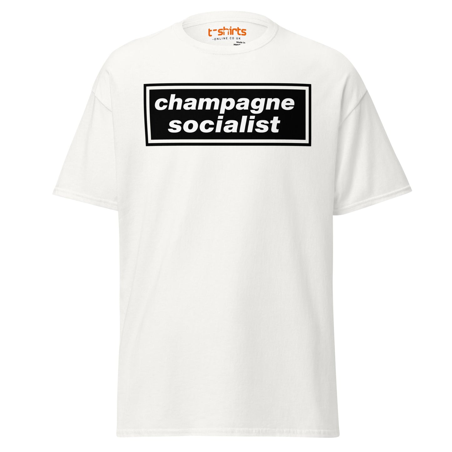 Champagne Socialist T-Shirt | Bold Statement Graphic Tee - White - T-Shirts Online