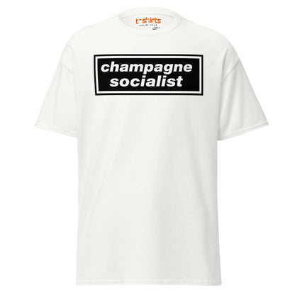 Champagne Socialist T-Shirt | Bold Statement Graphic Tee - White - T-Shirts Online