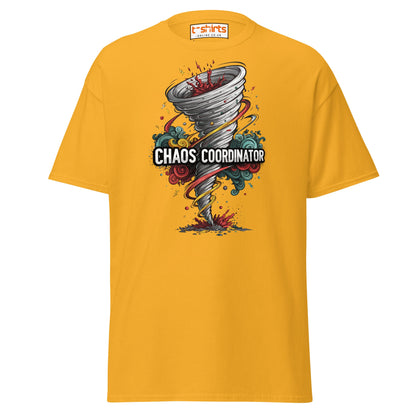 Chaos Coordinator T-Shirt | Funny Tornado Graphic Tee - Gold - T-Shirts Online