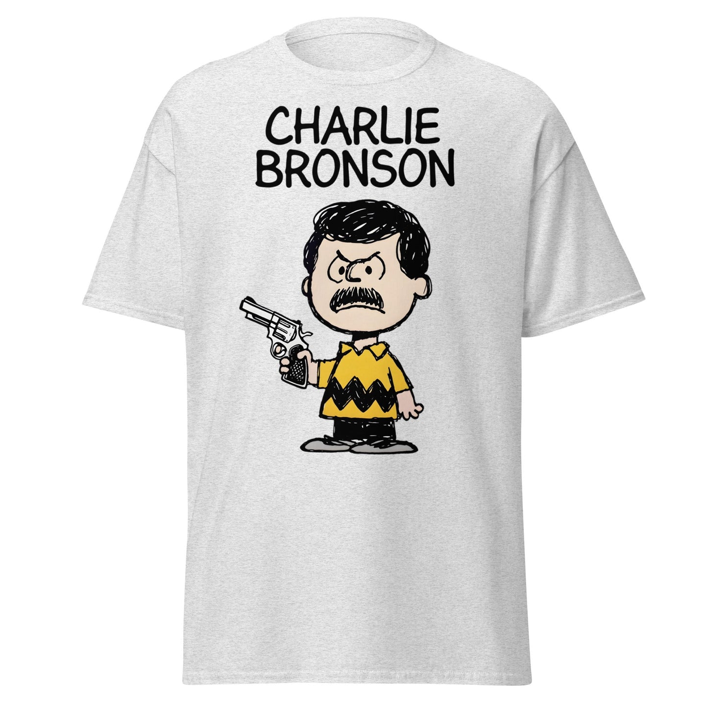 Charlie Bronson T-Shirt | Funny Action Movie Mashup Tee - Ash - T-Shirts Online