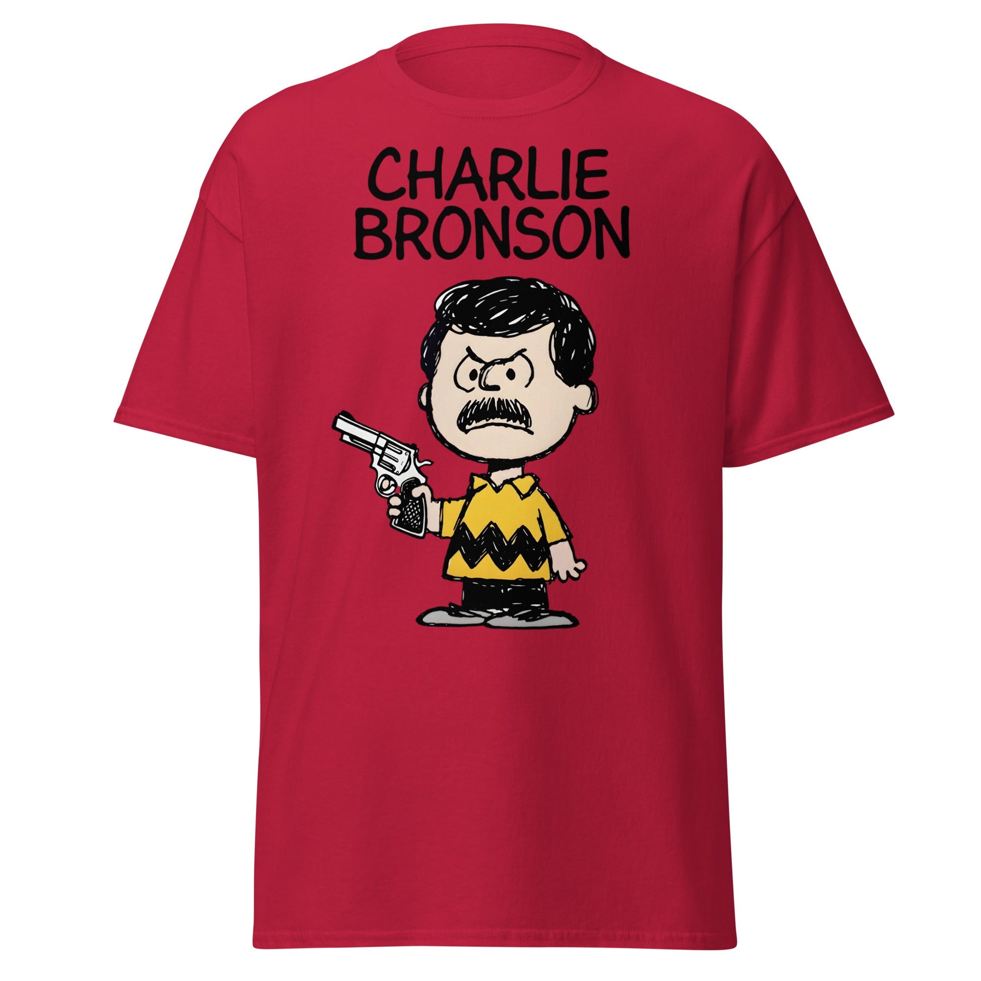 Charlie Bronson T-Shirt | Funny Action Movie Mashup Tee - Cardinal - T-Shirts Online