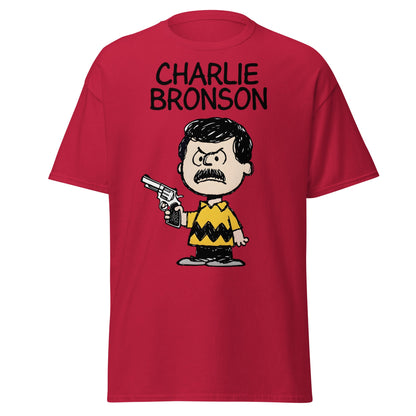 Charlie Bronson T-Shirt | Funny Action Movie Mashup Tee - Cardinal - T-Shirts Online
