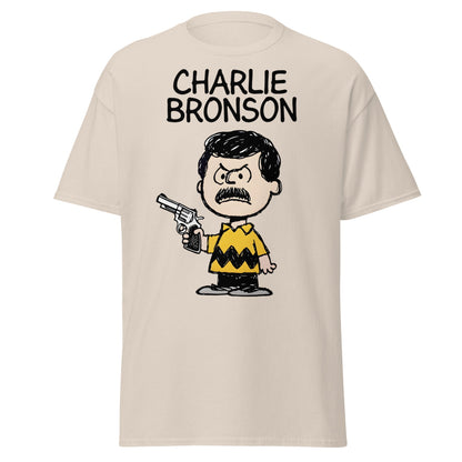 Charlie Bronson T-Shirt | Funny Action Movie Mashup Tee - Natural - T-Shirts Online