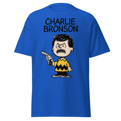 Charlie Bronson T-Shirt | Funny Action Movie Mashup Tee - Royal - T-Shirts Online