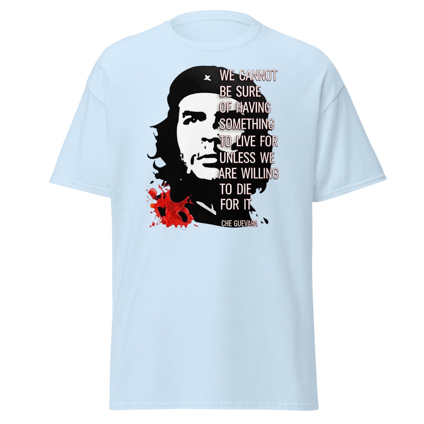 Che Guevara Quote T-Shirt - Revolutionary Graphic Tee - Light Blue - T-Shirts Online