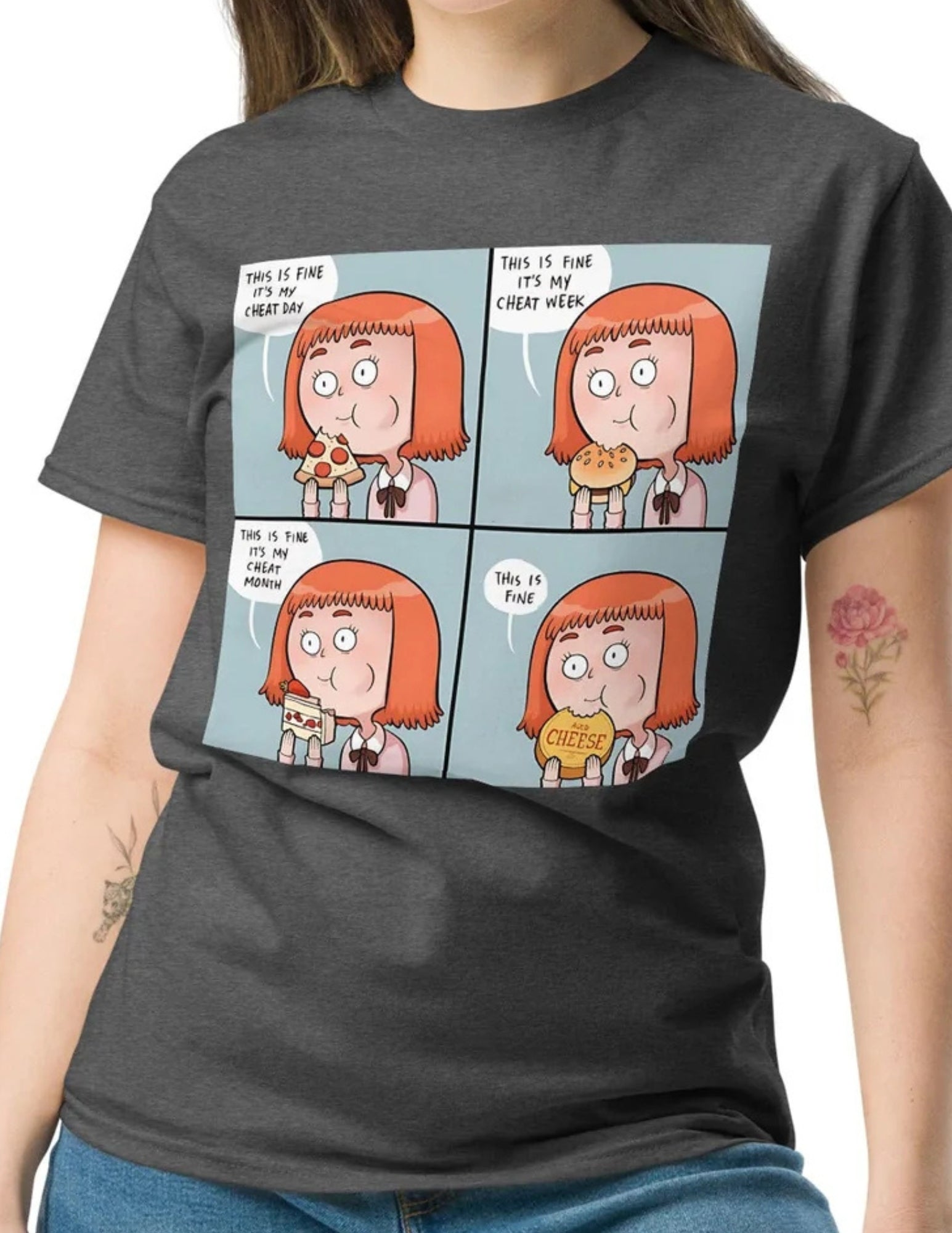Cheat Day Meme | Meme T-Shirt - Black - T-Shirts Online