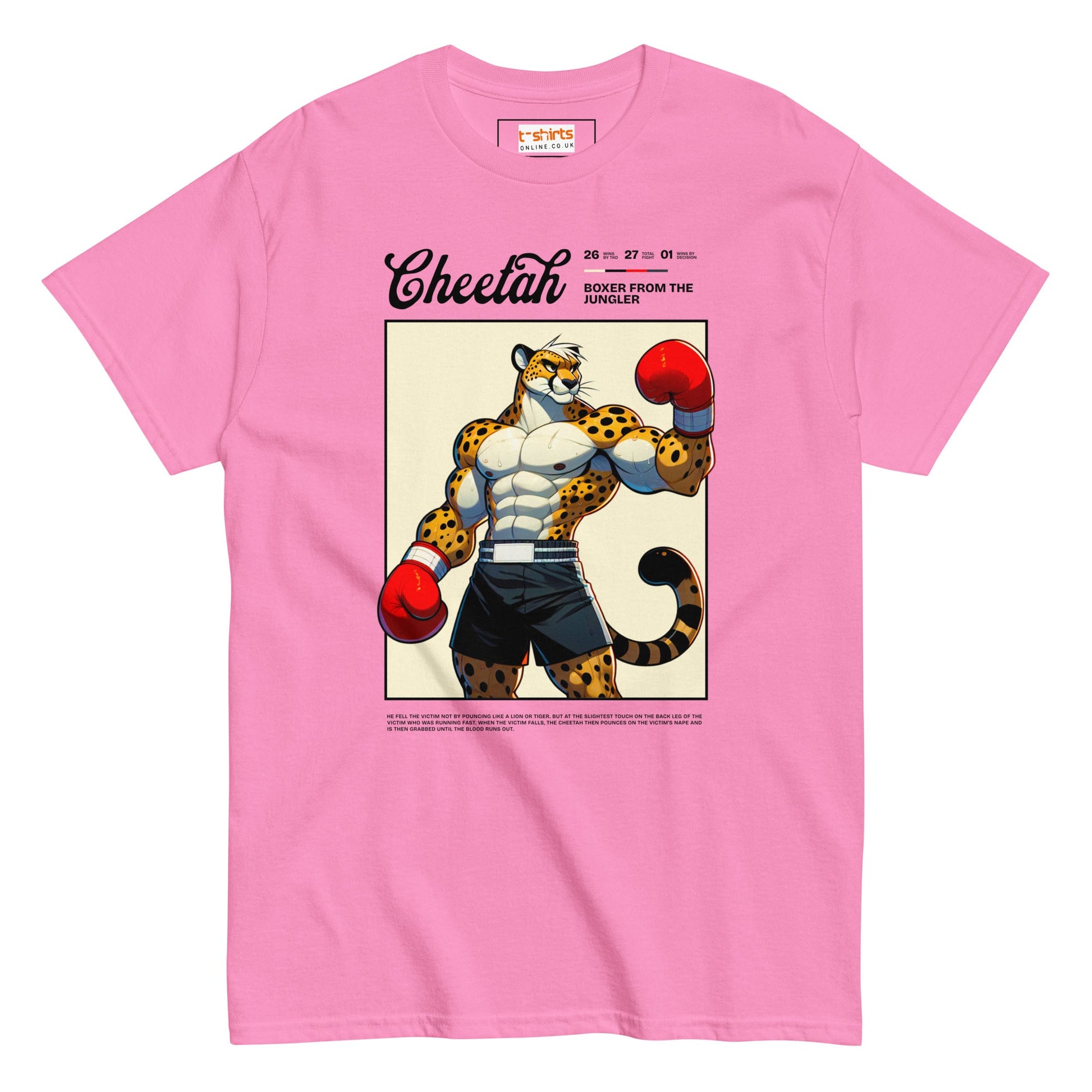 Cheetah Boxer T-Shirt - Azalea - T-Shirts Online
