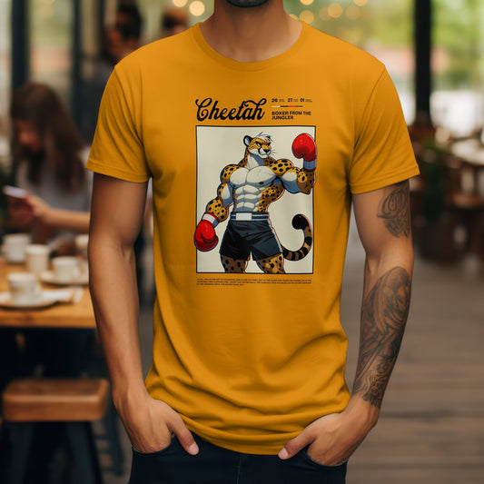 Cheetah Boxer T-Shirt - Cardinal - T-Shirts Online