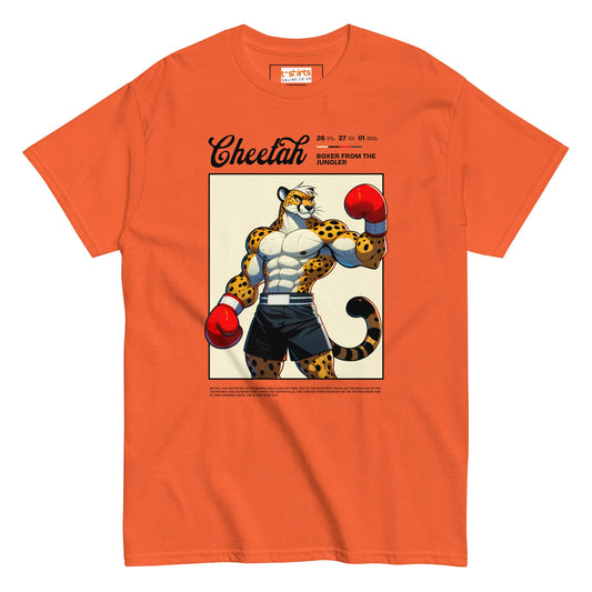 Cheetah Boxer T-Shirt - Orange - T-Shirts Online