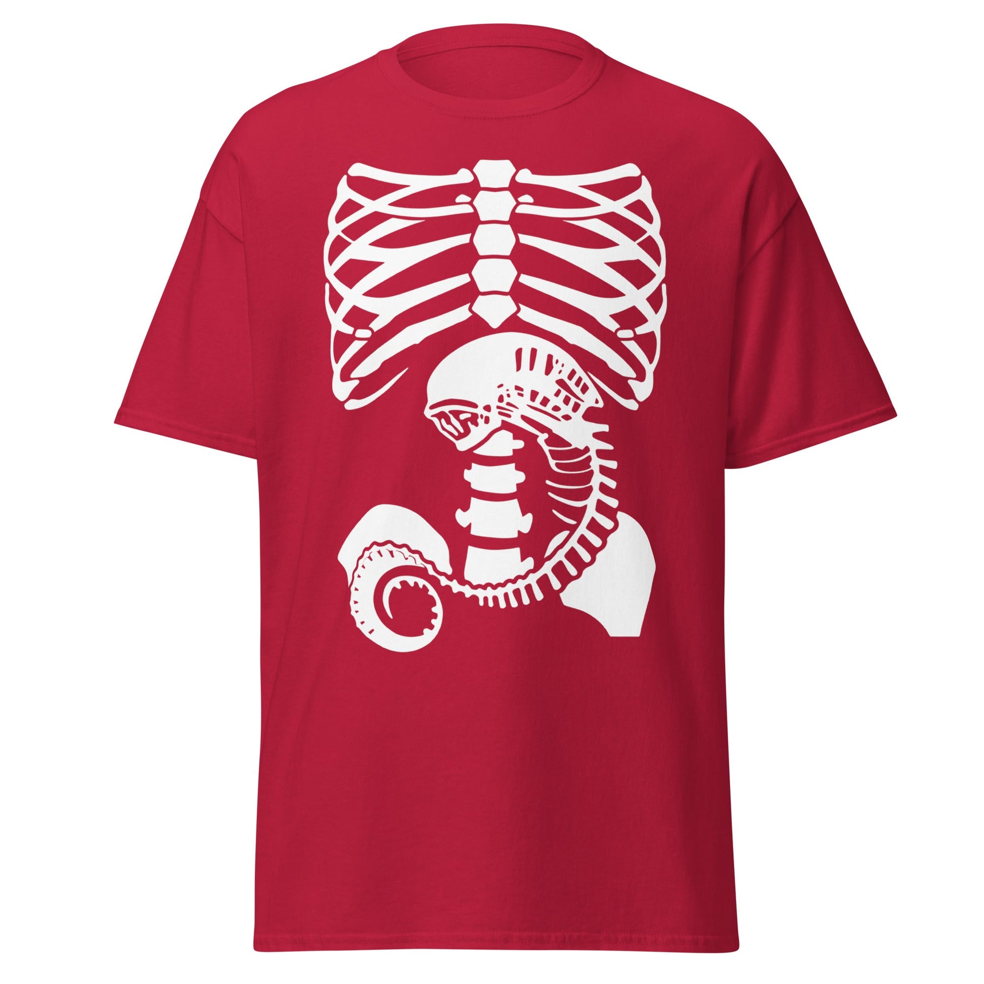 Chestburster Rib Cage Alien Horror Movie T-Shirt - Cardinal - T-Shirts Online
