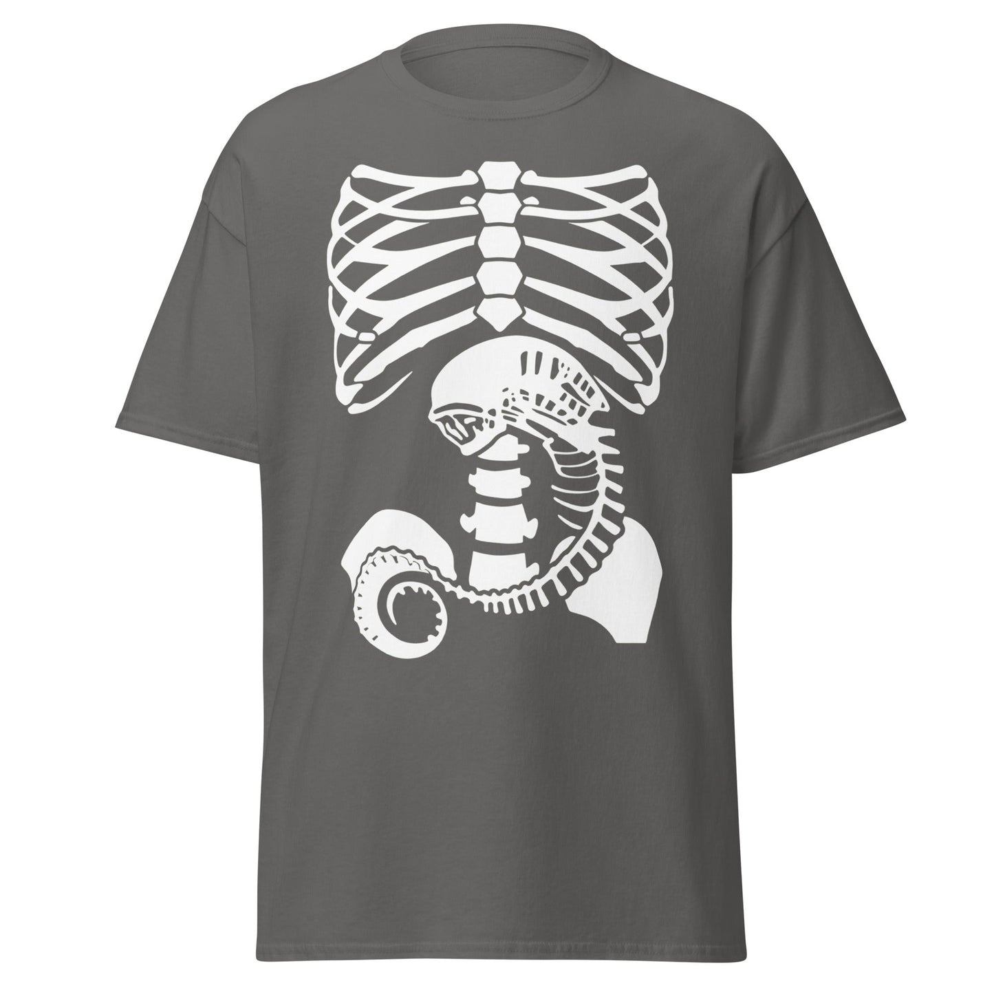 Chestburster Rib Cage Alien Horror Movie T-Shirt - Charcoal - T-Shirts Online