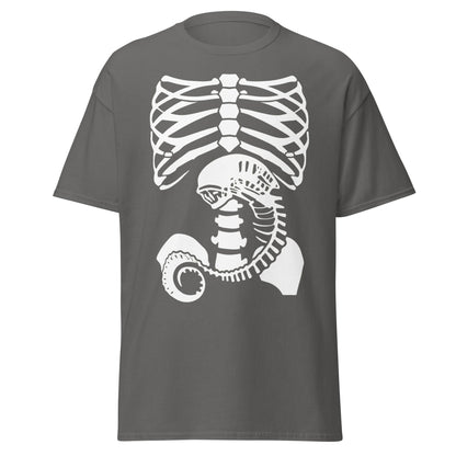 Chestburster Rib Cage Alien Horror Movie T-Shirt - Charcoal - T-Shirts Online