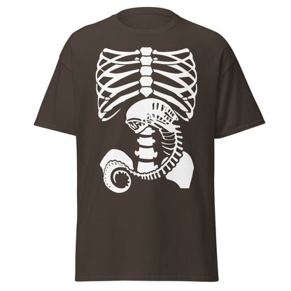 Chestburster Rib Cage Alien Horror Movie T-Shirt - Dark Chocolate - T-Shirts Online