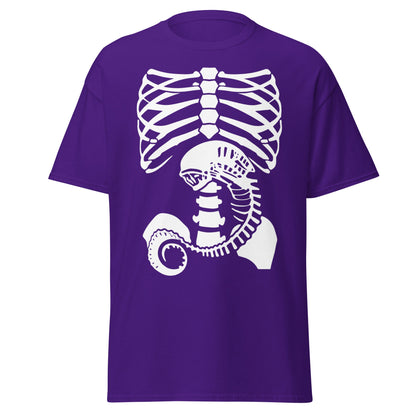 Chestburster Rib Cage Alien Horror Movie T-Shirt - Purple - T-Shirts Online