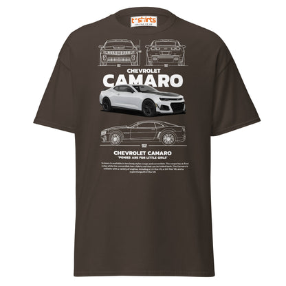 Chevrolet Camaro T-Shirt | American Muscle Car Tee - Dark Chocolate - T-Shirts Online