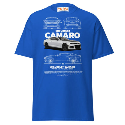 Chevrolet Camaro T-Shirt | American Muscle Car Tee - Royal - T-Shirts Online