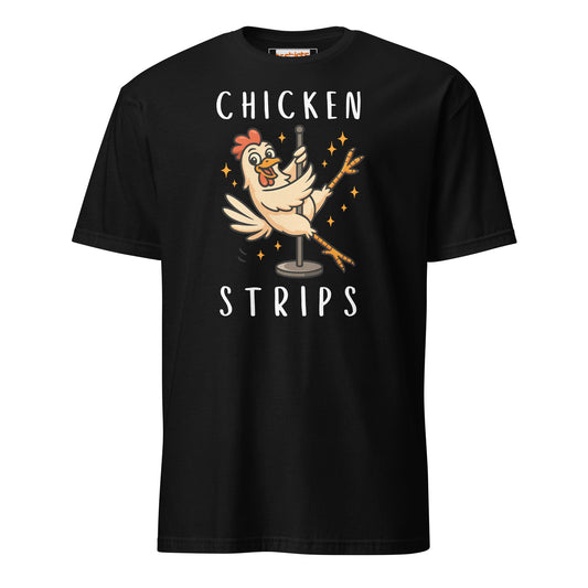 Chicken Strips T-Shirt | Unisex Softstyle T-Shirt - Black - T-Shirts Online