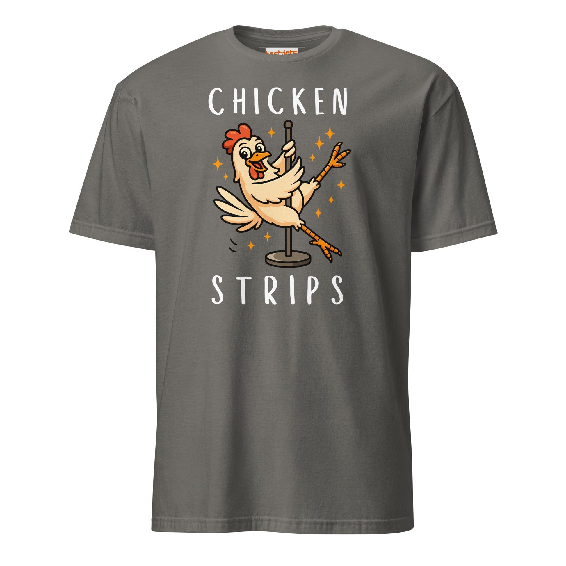 Chicken Strips T-Shirt | Unisex Softstyle T-Shirt - Charcoal - T-Shirts Online