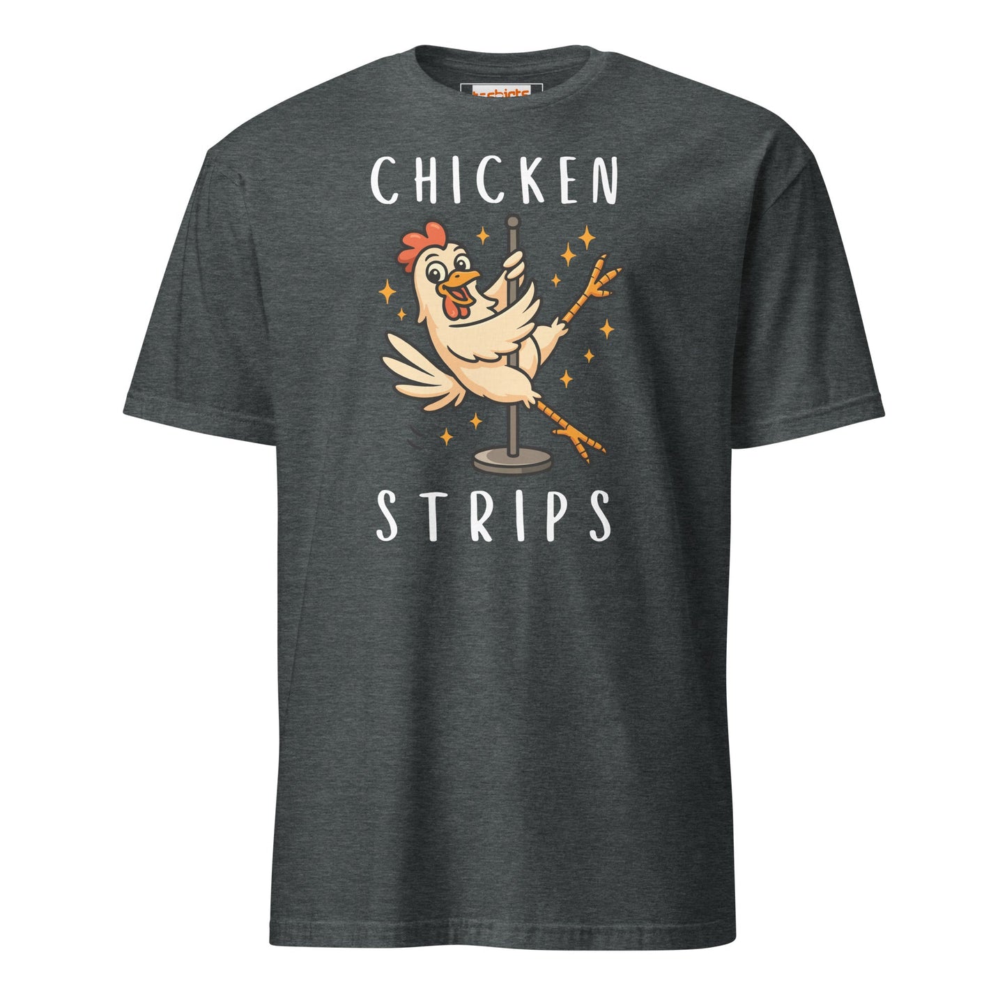 Chicken Strips T-Shirt | Unisex Softstyle T-Shirt - Dark Heather - T-Shirts Online
