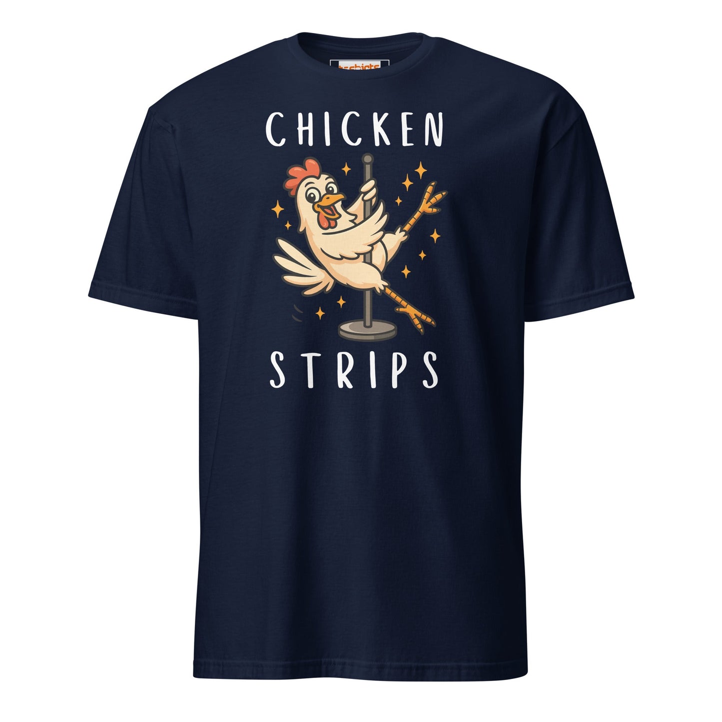 Chicken Strips T-Shirt | Unisex Softstyle T-Shirt - Navy - T-Shirts Online