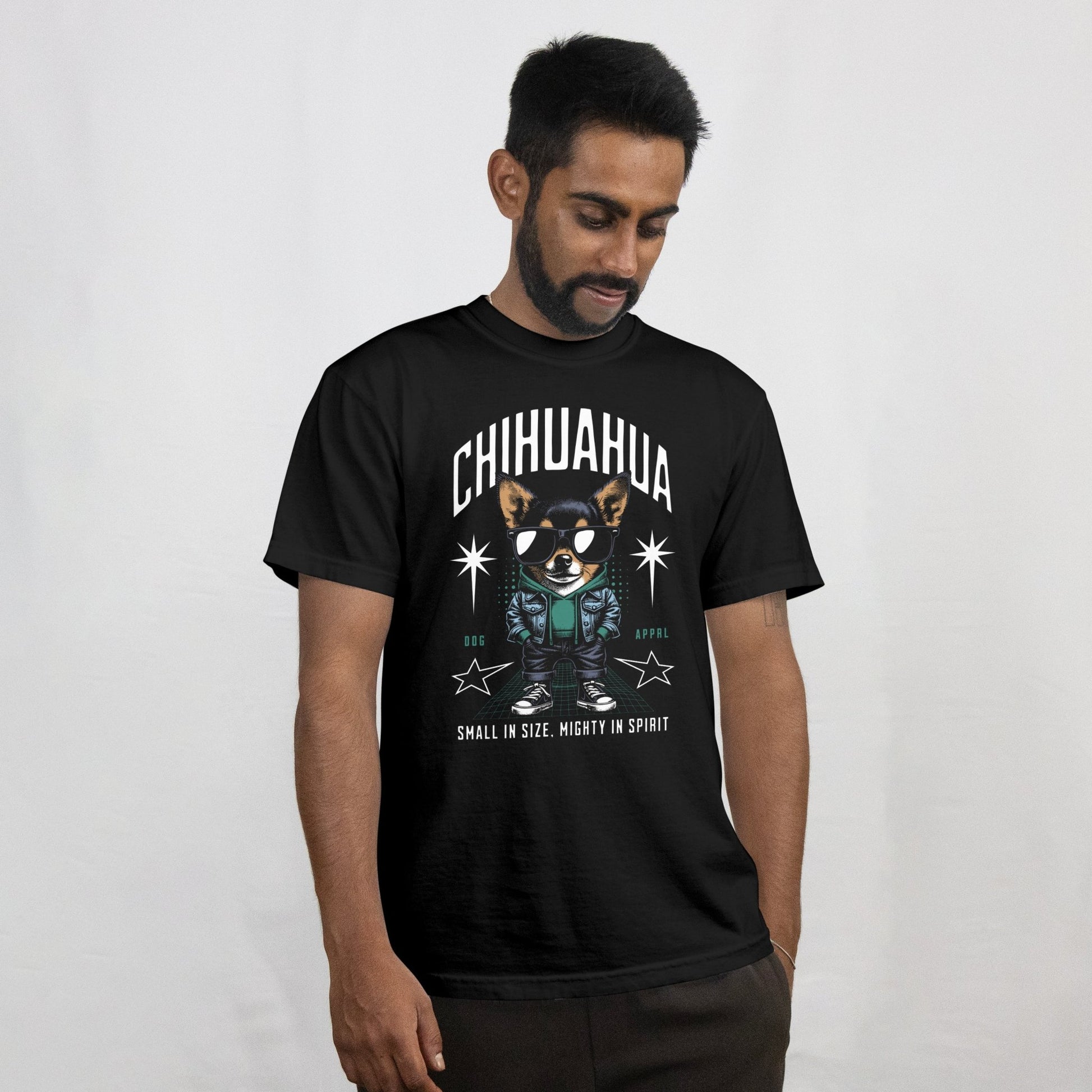 Chihuahua T-Shirt | Small and Mighty T-Shirt - Black - T-Shirts Online