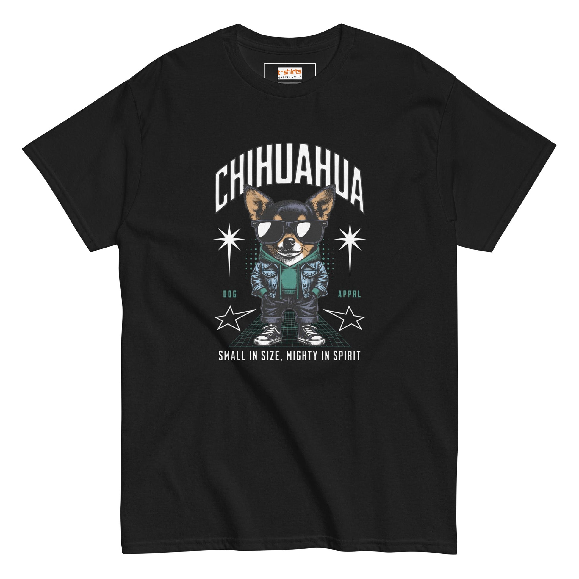 Chihuahua T-Shirt | Small and Mighty T-Shirt - Black - T-Shirts Online