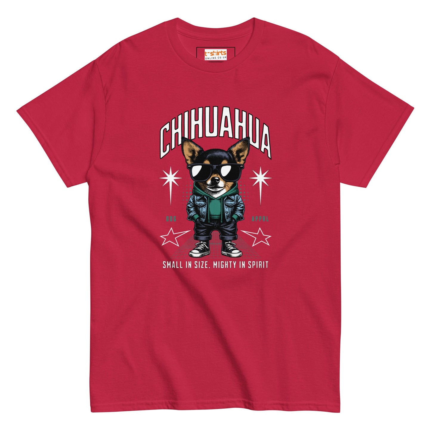 Chihuahua T-Shirt | Small and Mighty T-Shirt - Cardinal - T-Shirts Online