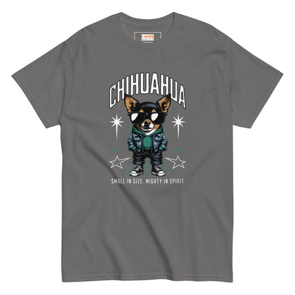 Chihuahua T-Shirt | Small and Mighty T-Shirt - Charcoal - T-Shirts Online