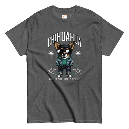 Chihuahua T-Shirt | Small and Mighty T-Shirt - Dark Heather - T-Shirts Online