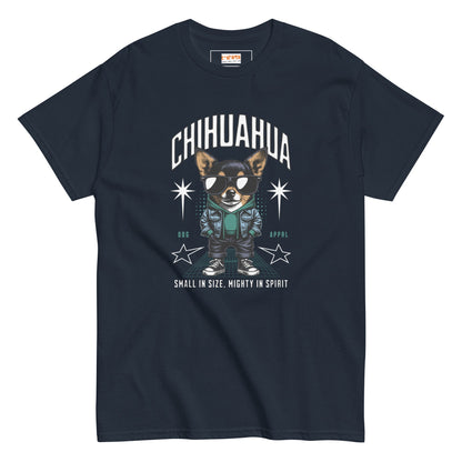 Chihuahua T-Shirt | Small and Mighty T-Shirt - Navy - T-Shirts Online