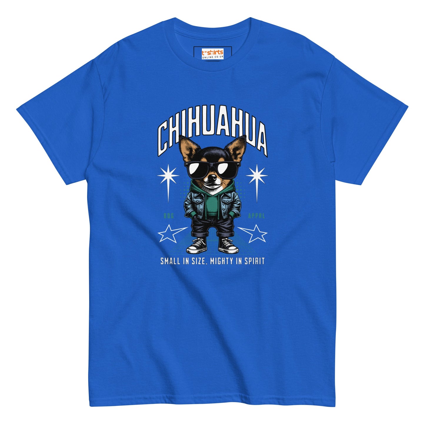 Chihuahua T-Shirt | Small and Mighty T-Shirt - Royal - T-Shirts Online