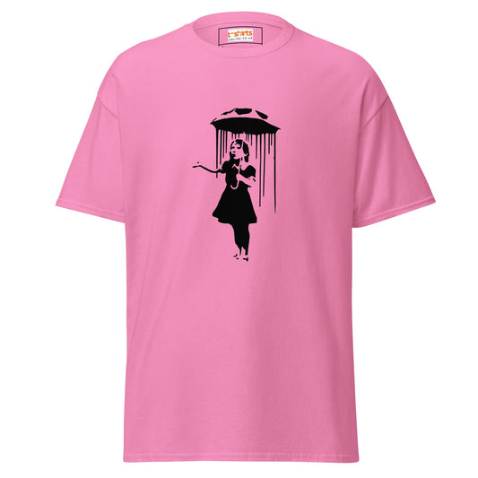 Child with Umbrella | Banksy Inspired T-Shirt - Azalea - T-Shirts Online