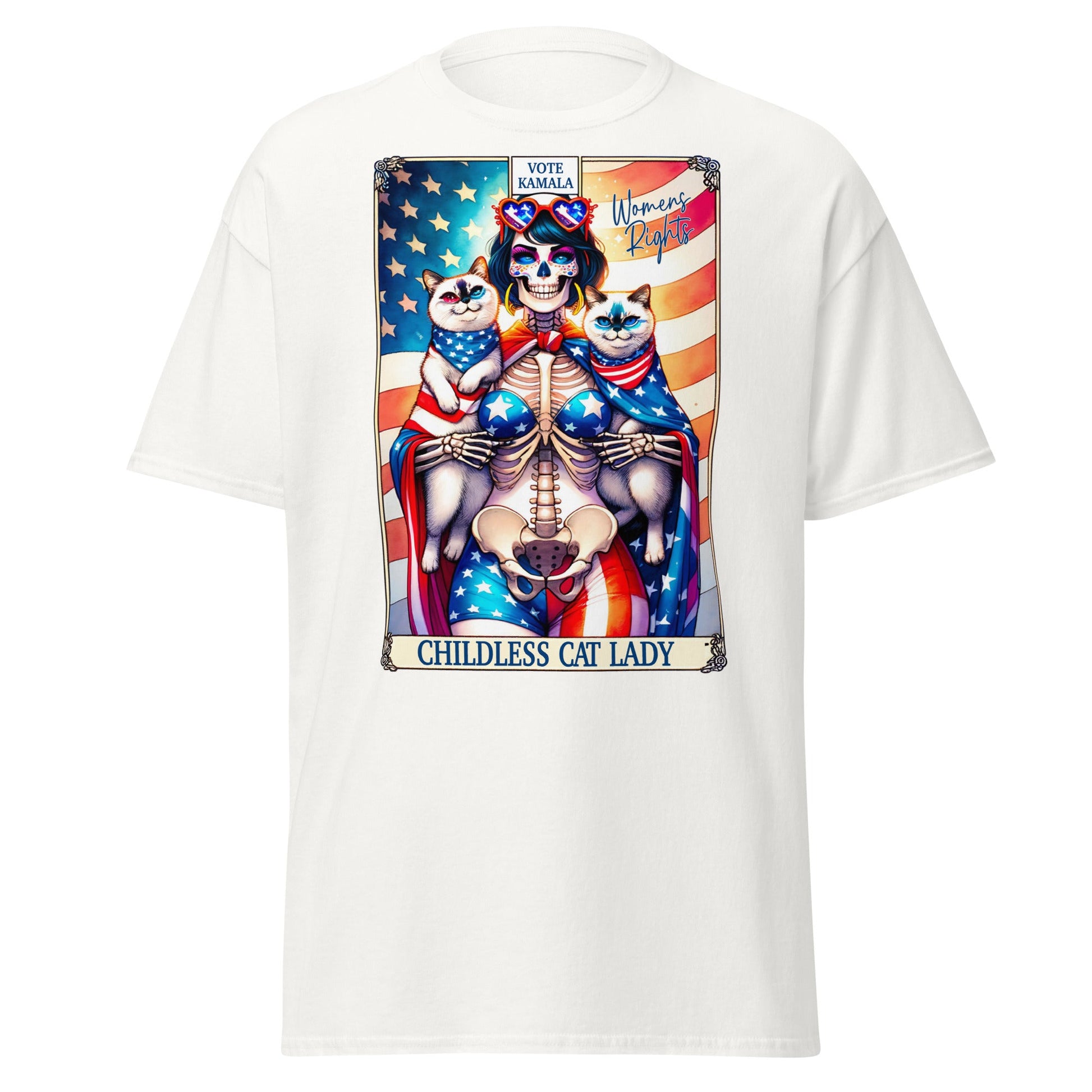 'Childless Cat Lady' Tarot | Tarot Card T-Shirt - White - T-Shirts Online