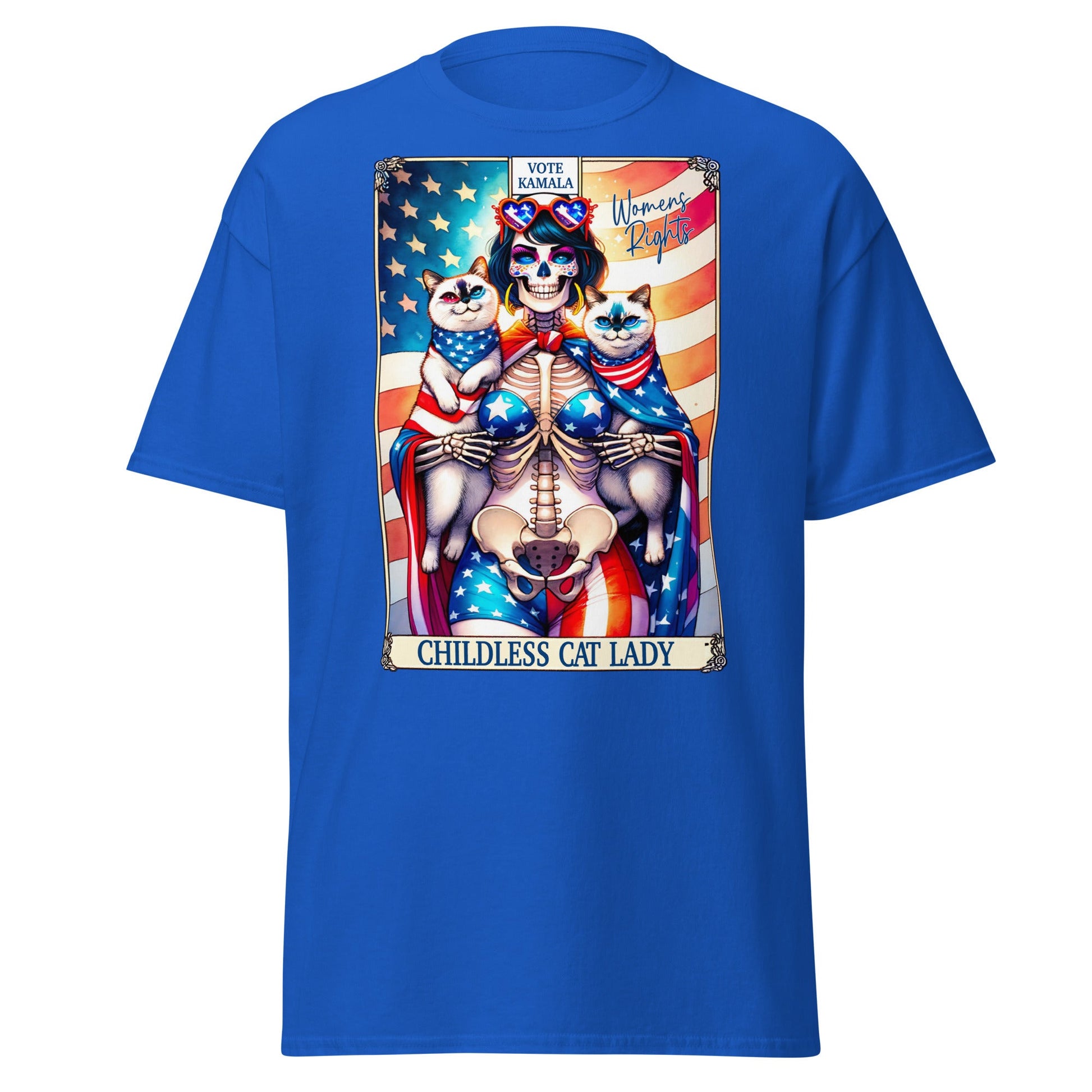 'Childless Cat Lady' Tarot | Tarot Card T-Shirt - Royal - T-Shirts Online