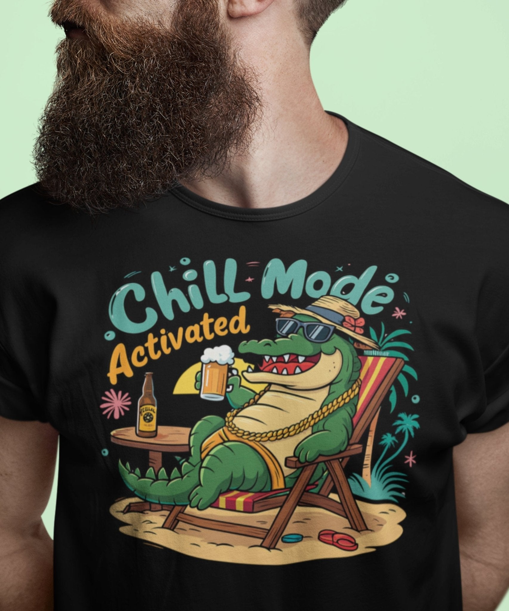 Chill Mode Activated T-Shirt - Black - T-Shirts Online