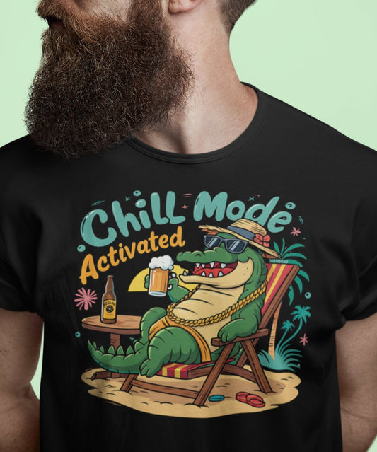 Chill Mode Activated T-Shirt - Black - T-Shirts Online