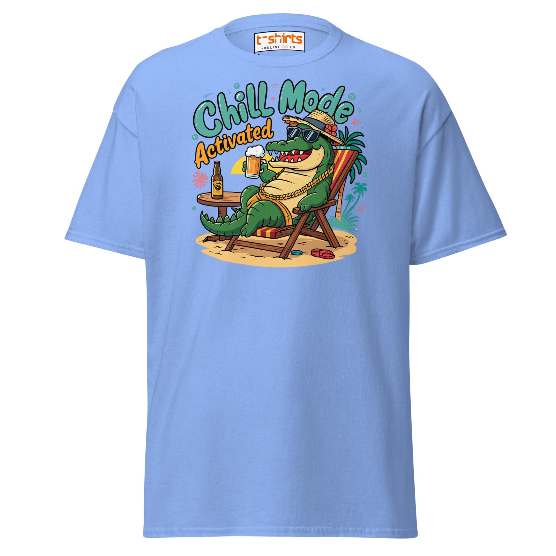 Chill Mode Activated T-Shirt - Carolina Blue - T-Shirts Online