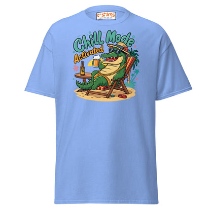 Chill Mode Activated T-Shirt - Carolina Blue - T-Shirts Online