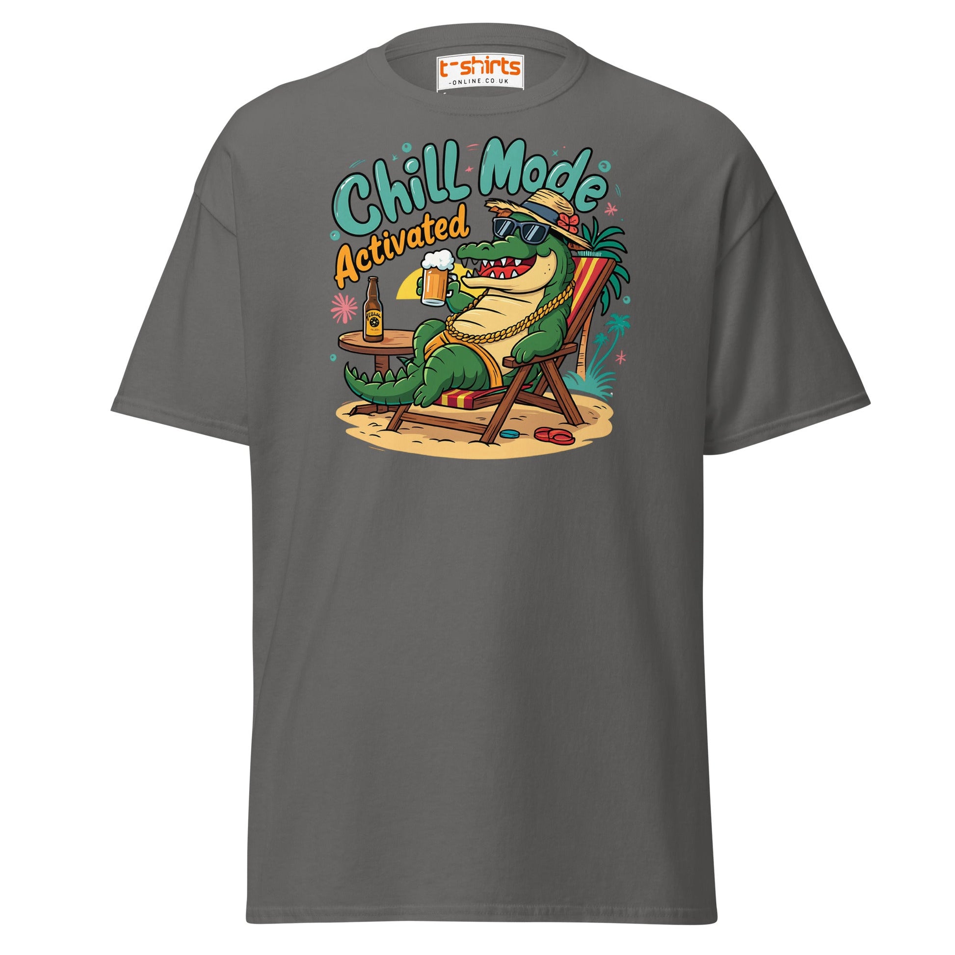 Chill Mode Activated T-Shirt - Charcoal - T-Shirts Online