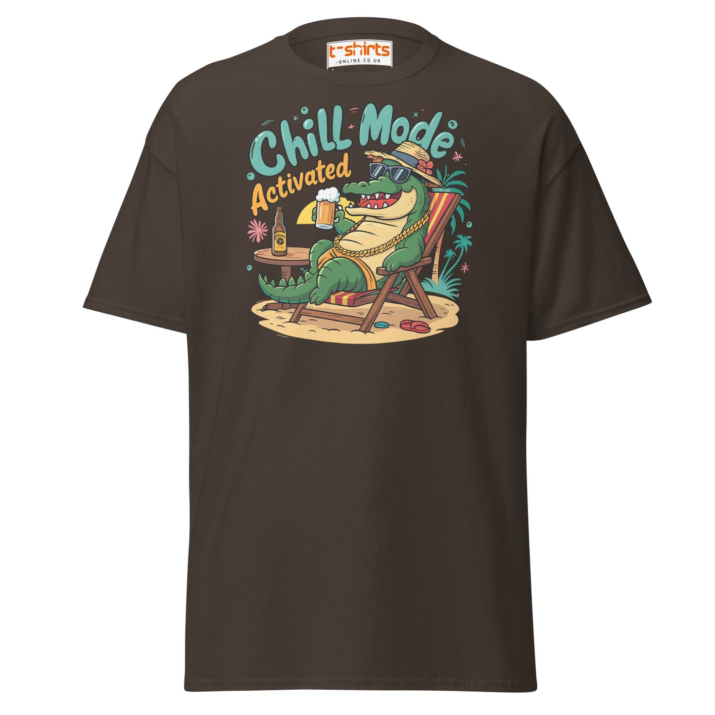 Chill Mode Activated T-Shirt - Dark Chocolate - T-Shirts Online