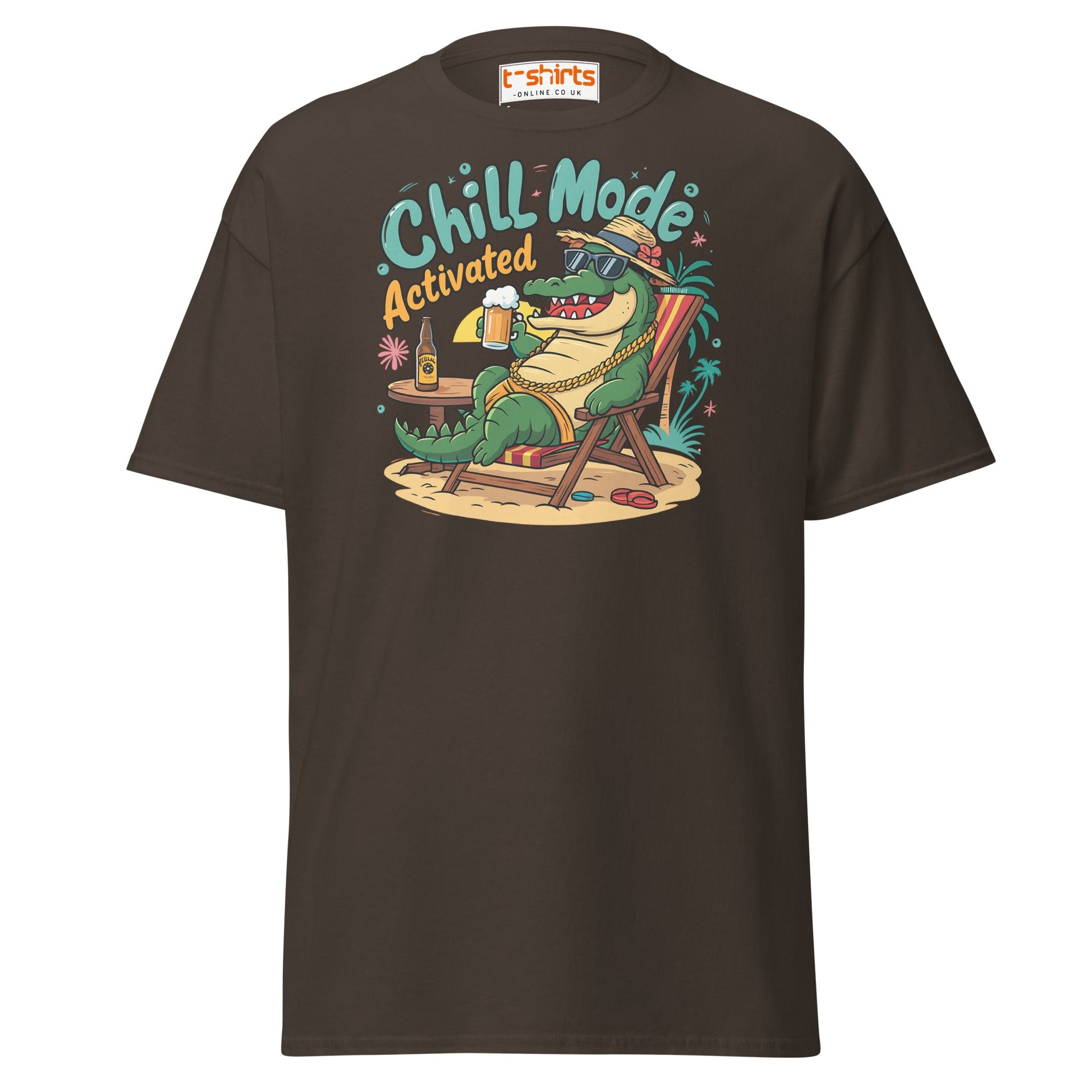 Chill Mode Activated T-Shirt - Dark Chocolate - T-Shirts Online