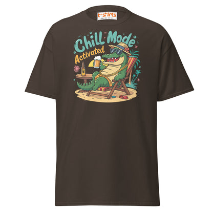 Chill Mode Activated T-Shirt - Dark Chocolate - T-Shirts Online